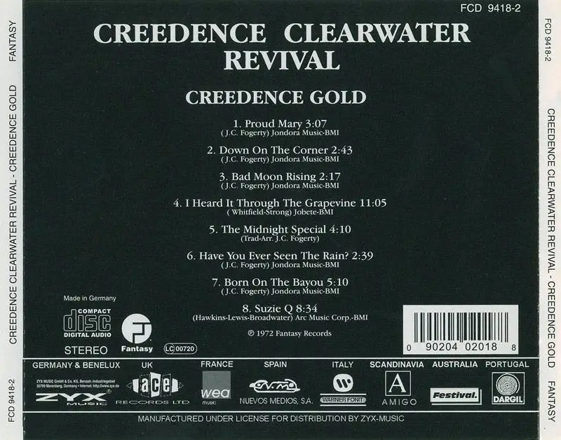 Creedence rain. Creedence Clearwater Revival - Gold (1972). Creedence Clearwater Revival mardi gras 1972. Обложка диска Creedence Clearwater Revival - Pendulum. CCR Creedence Clearwater Revival 1986 Japan CD.