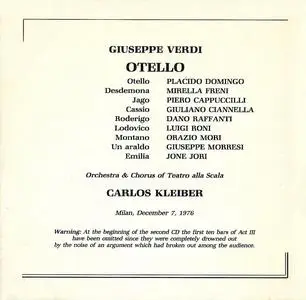 Carlos Kleiber, Orchestra and Chorus of Teatro alla Scala - Giuseppe Verdi: Otello (1992)