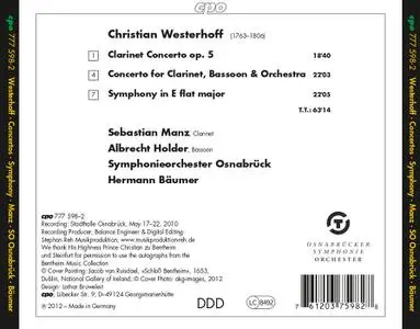 Hermann Bäumer, Symphonieorchester Osnabrück - Christian Weterhoff: Symphony, Clarinet Concerto, Double Concerto (2012)