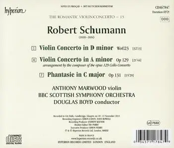 Anthony Marwood, Douglas Boyd  - The Romantic Violin Concerto 13: Robert Schumann: Violin Concertos (2012)