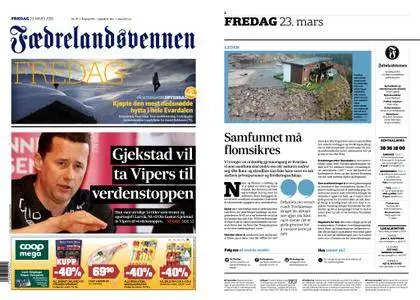 Fædrelandsvennen – 23. mars 2018