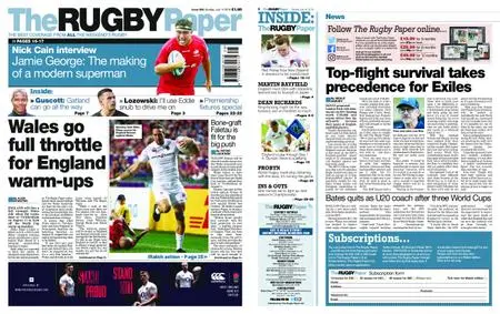 The Rugby Paper – July 14, 2019
