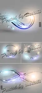 Creative Dinamic Water Backgrounds Vector