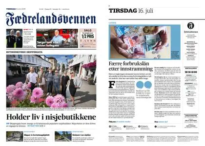 Fædrelandsvennen – 16. juli 2019