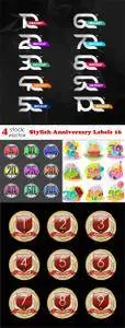 Vectors - Stylish Anniversary Labels 16