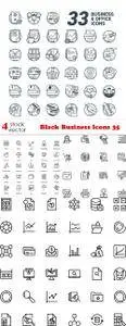 Vectors - Black Business Icons 35