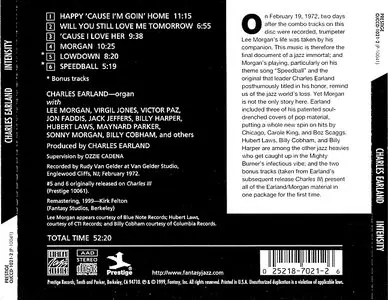 Charles Earland - Intensity "The Complete Sessions with Lee Morgan" (1999)