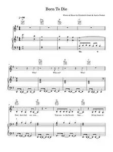 Born to die - Lana Del Rey (Piano-Vocal-Guitar (Piano Accompaniment))