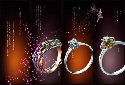 Jewellery diamond ring ads PSD