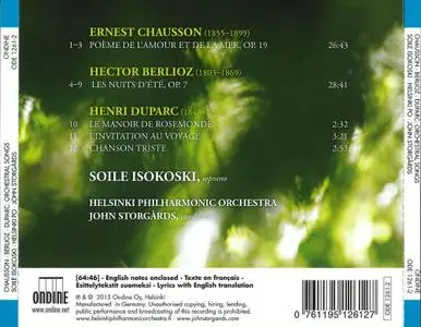 Soile Isokoski - Chausson, Berlioz, Duparc: Orchestral Songs (2015)