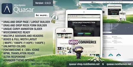 ThemeForest - Quasar v2.0.3 - Wordpress Theme with Animation Builder 