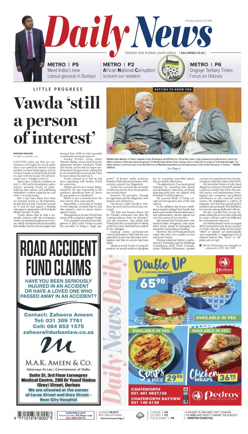 Daily News - 30 October 2025