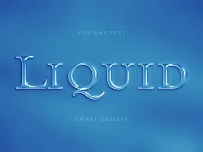 AS - Realistic 3D Liquid Text Effect Mockup 513612768