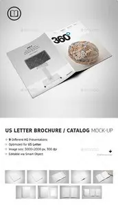GraphicRiver US Letter Brochure / Catalog Mock-Up 8980976