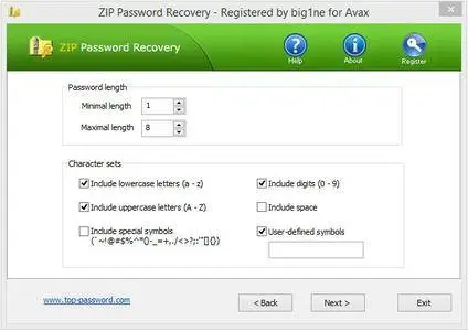 Top Password ZIP Password Recovery 1.70