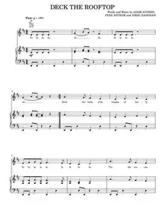 Deck The Rooftop - Glee TV Series, Glee Cast (Piano-Vocal-Guitar)