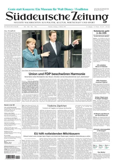 Sueddeutsche Zeitung vom 06.10.2009