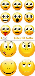Vectors - Yellow 3D Smiles