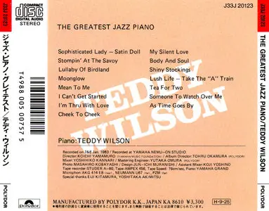 Teddy Wilson – The Greatest Jazz Piano (1983) (Polydor Japan)