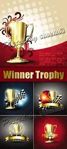 Winner Trophy Backgrounds Vector