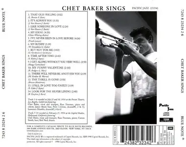 Chet Baker – Chet Baker Sings (1954 & 1956 (Blue Note-Pacific SBM Remastered)