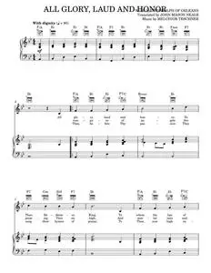 All Glory, Laud And Honor - John Mason Neale, Theodulph of Orleans (Piano-Vocal-Guitar)