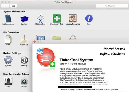 TinkerTool System 4.1 build 150206 Multilangual Mac OS X