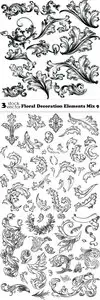 Vectors - Floral Decoration Elements Mix 9