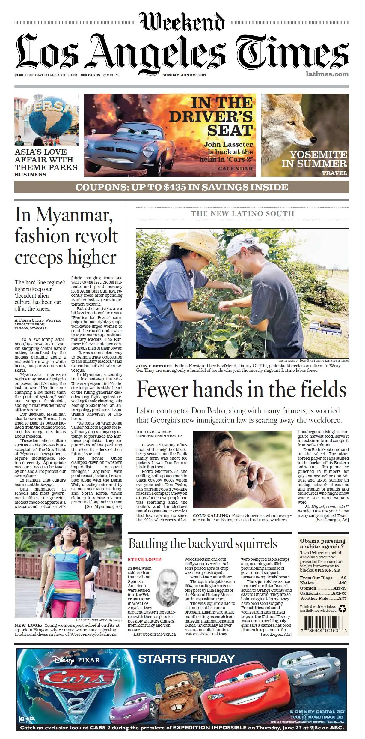 LOS ANGELES TIMES 19 JUNE 2011