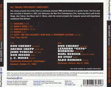 Don Cherry Quintets featuring Archie Shepp & Gato Barbieri - Copenhagen 1963 & Hilversum 1966 (1963-66) {FreeFactory 069}