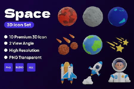 Space 3D Icon