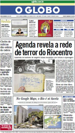 Jornal O Globo - 24 de abril de 2011