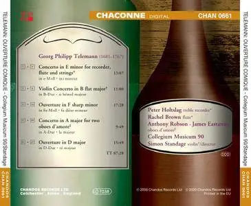 Collegium Musicum 90, Simon Standage - Telemann: Ouverture Comique (2000) (Repost)