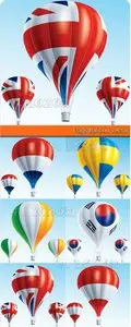 Flags balloon vector