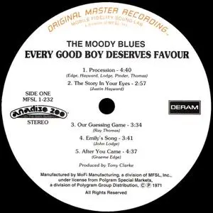 The Moody Blues - Every Good Boy Deserves Favour (1971) [MFSL 1-232, Vinyl Rip 16/44 & mp3-320 + DVD] Re-up