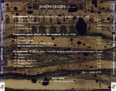 Jos van Immerseel, Anima Eterna - Joseph Haydn: Symphonies 44 & 45, Piano Concerto in D (2005)