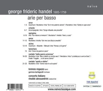 Lorenzo Regazzo, Rinaldo Alessandrini, Concerto Italiano - Handel: Arie per basso (2009)