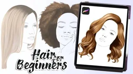 Drawing Hair in Procreate: How to Paint Hair for Beginners