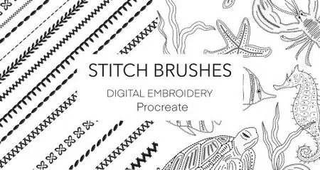 Learn To Create Stitch Brushes For Digital Embroidery In Procreate