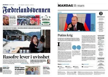 Fædrelandsvennen – 19. mars 2018