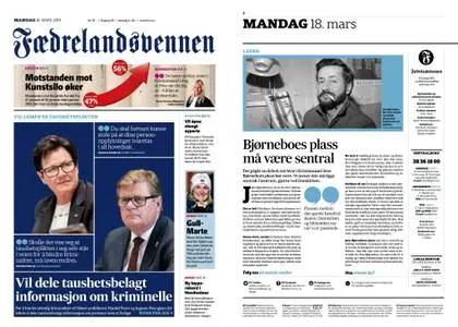 Fædrelandsvennen – 18. mars 2019