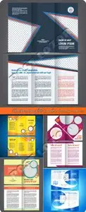 Booklet and tri-fold brochure business vector 24