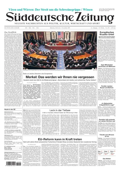 Sueddeutsche Zeitung vom 04.11.2009