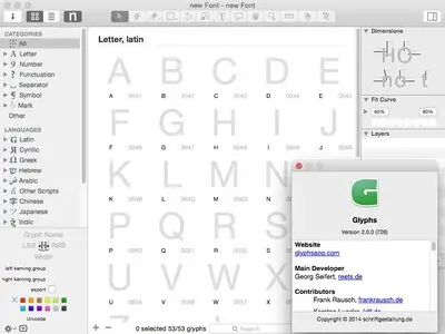 Glyphs 2.0.0 (726) Multilingual Mac OS X