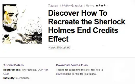 AE Tuts+ Discover How To Recreate the Sherlock Holmes End Credits Effect