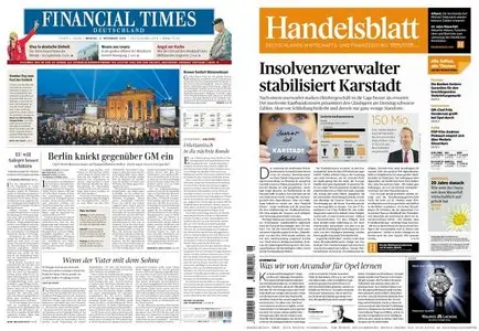 FinancialTimes Deutschland  & Handelsblatt vom 09.11.2009