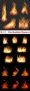 Vectors - Fire Realistic Flames 5