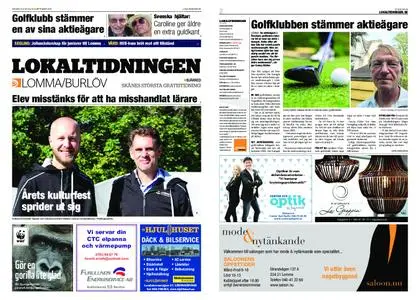 Lokaltidningen Lommabladet – 21 september 2019