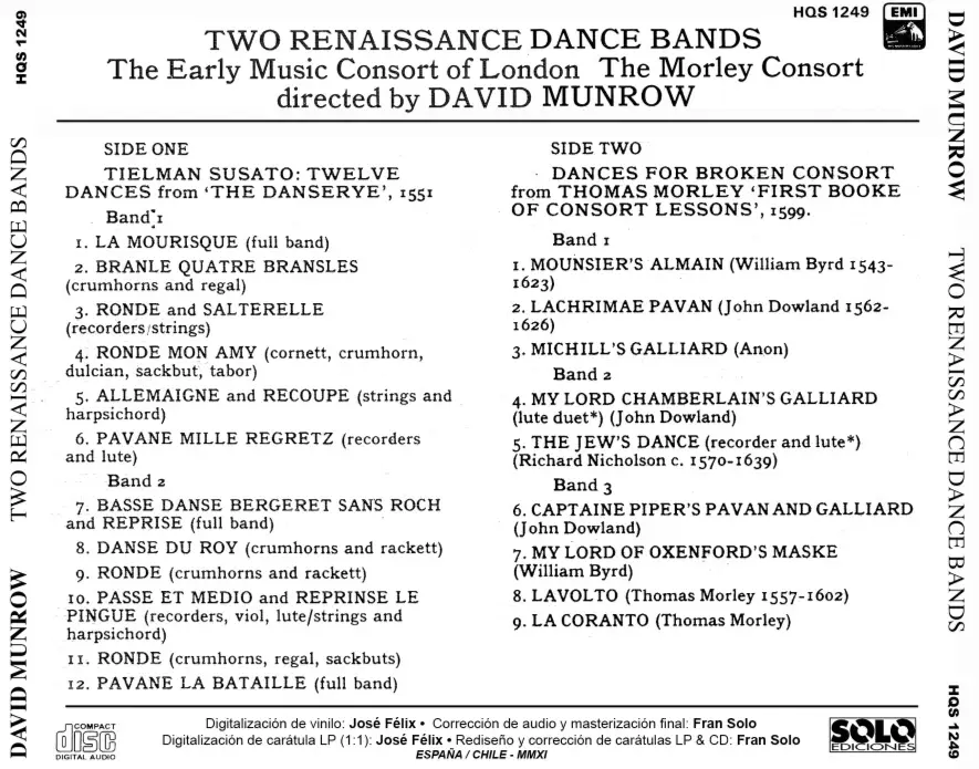 David Munrow - Two Renaissance Dance Bands (LP / FLAC)