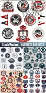 Nautical labels 3 - Stock Vector